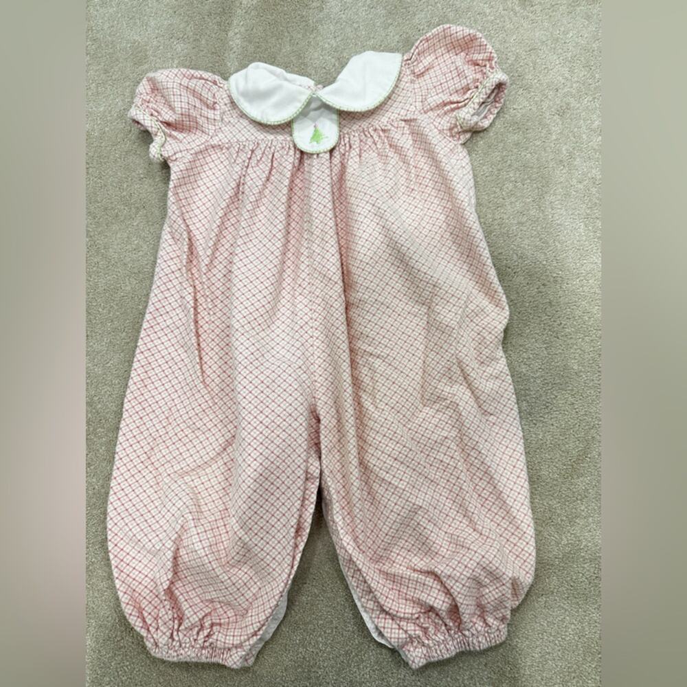 Adorable Pink Romper with Peter Pan Collar, size 2